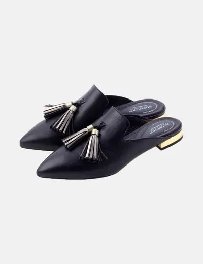 Rockport Mule negro borla